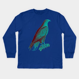 hawk,bald eagle,falcon,golden eagle,birdie,bird,bird of prey,raptor,aquila,vulture,heron,golf game,golf,eaglet,condor,haliaeetus,harpy eagle,beak,eagle putt,bird of jove,accipitridae,score,pigeon,owl,osprey Kids Long Sleeve T-Shirt